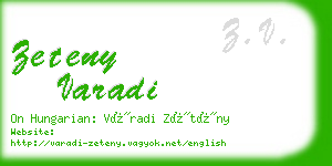 zeteny varadi business card